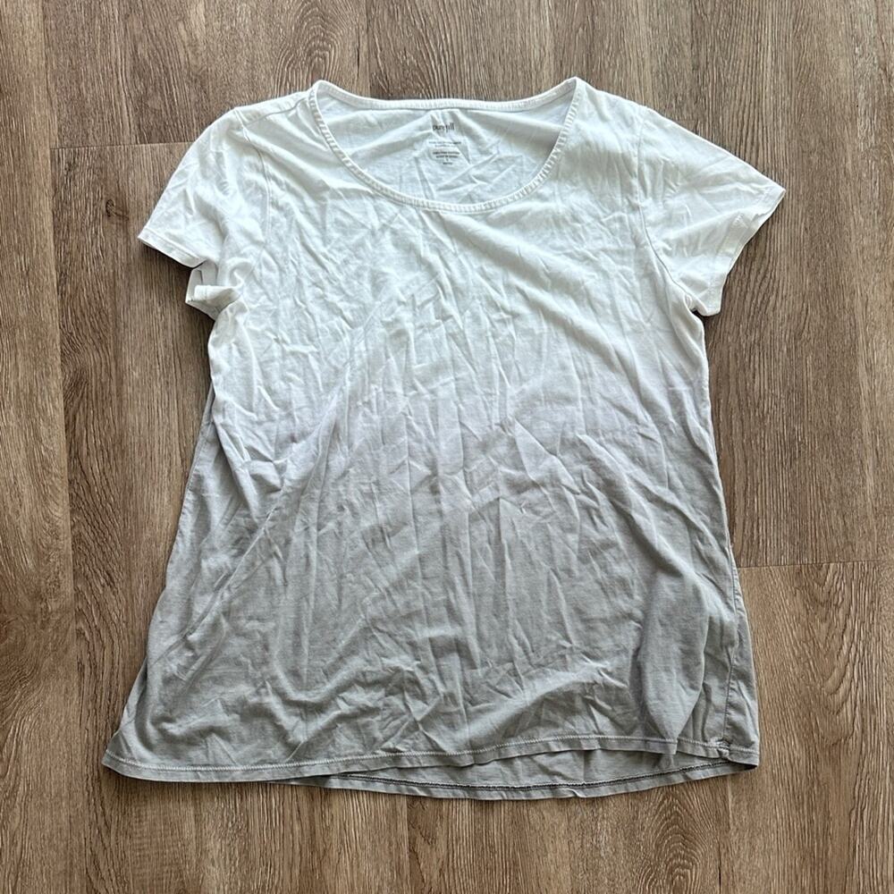 J.Jill Pure Jill Scoop Neck‎ Elliptical Short Sleeve T-Shirt Ombre Small Petite